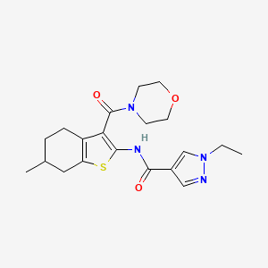 1-ETHYL-N-[6-METHYL-3-(MORPHOLINOCARBONYL)-4,5,6,7-TETRAHYDRO-1-BENZOTHIOPHEN-2-YL]-1H-PYRAZOLE-4-CARBOXAMIDE