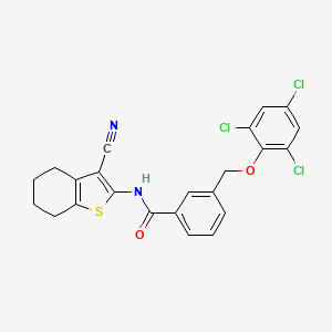 N-(3-cyano-4,5,6,7-tetrahydro-1-benzothiophen-2-yl)-3-[(2,4,6-trichlorophenoxy)methyl]benzamide