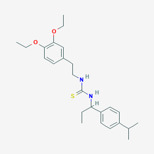 N-[2-(3,4-diethoxyphenyl)ethyl]-N'-[1-(4-isopropylphenyl)propyl]thiourea