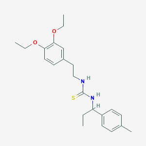 molecular formula C23H32N2O2S B4379195 N-[2-(3,4-diethoxyphenyl)ethyl]-N'-[1-(4-methylphenyl)propyl]thiourea 