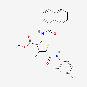 molecular formula C28H26N2O4S B4379207 ETHYL 5-[(2,4-DIMETHYLANILINO)CARBONYL]-4-METHYL-2-[(1-NAPHTHYLCARBONYL)AMINO]-3-THIOPHENECARBOXYLATE 