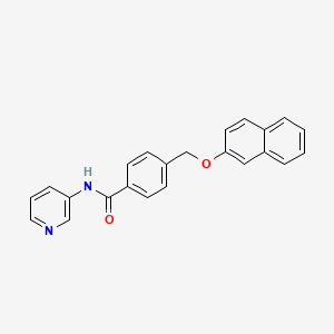 molecular formula C23H18N2O2 B4379237 4-[(2-NAPHTHYLOXY)METHYL]-N-(3-PYRIDYL)BENZAMIDE 