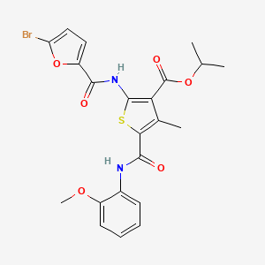 ISOPROPYL 2-{[(5-BROMO-2-FURYL)CARBONYL]AMINO}-5-[(2-METHOXYANILINO)CARBONYL]-4-METHYL-3-THIOPHENECARBOXYLATE