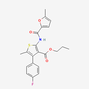 PROPYL 4-(4-FLUOROPHENYL)-5-METHYL-2-{[(5-METHYL-2-FURYL)CARBONYL]AMINO}-3-THIOPHENECARBOXYLATE