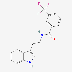 molecular formula C18H15F3N2O B4379285 N-[2-(1H-indol-3-yl)ethyl]-3-(trifluoromethyl)benzamide 