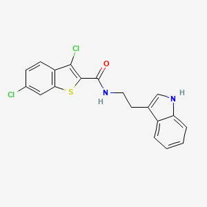 molecular formula C19H14Cl2N2OS B4379291 3,6-dichloro-N-[2-(1H-indol-3-yl)ethyl]-1-benzothiophene-2-carboxamide 