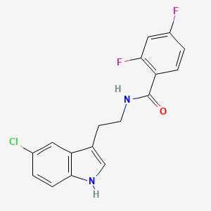 N-[2-(5-chloro-1H-indol-3-yl)ethyl]-2,4-difluorobenzamide