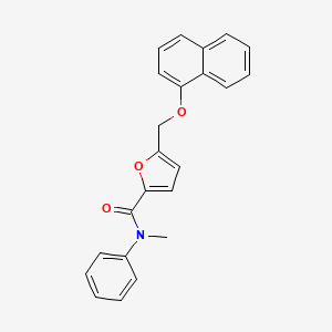 molecular formula C23H19NO3 B4379314 N-methyl-5-[(1-naphthyloxy)methyl]-N-phenyl-2-furamide 