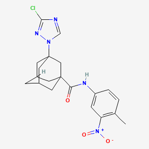 molecular formula C20H22ClN5O3 B4379320 3-(3-CHLORO-1H-1,2,4-TRIAZOL-1-YL)-N~1~-(4-METHYL-3-NITROPHENYL)-1-ADAMANTANECARBOXAMIDE 