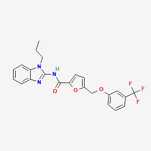 N-(1-PROPYL-1H-1,3-BENZIMIDAZOL-2-YL)-5-{[3-(TRIFLUOROMETHYL)PHENOXY]METHYL}-2-FURAMIDE