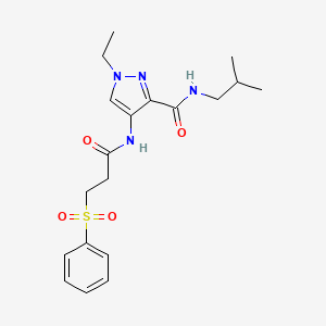 1-ethyl-N-isobutyl-4-{[3-(phenylsulfonyl)propanoyl]amino}-1H-pyrazole-3-carboxamide