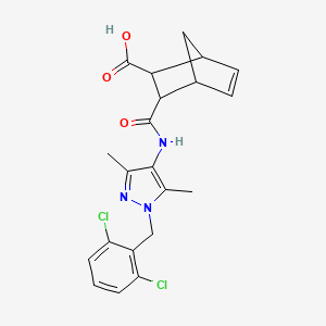 3-({[1-(2,6-dichlorobenzyl)-3,5-dimethyl-1H-pyrazol-4-yl]amino}carbonyl)bicyclo[2.2.1]hept-5-ene-2-carboxylic acid