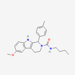 molecular formula C24H29N3O2 B4379375 N-butyl-6-methoxy-1-(4-methylphenyl)-1,3,4,9-tetrahydro-2H-beta-carboline-2-carboxamide 