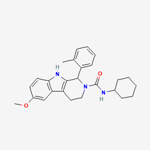 N-cyclohexyl-6-methoxy-1-(2-methylphenyl)-1,3,4,9-tetrahydro-2H-beta-carboline-2-carboxamide