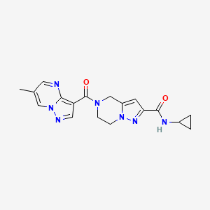 N-cyclopropyl-5-[(6-methylpyrazolo[1,5-a]pyrimidin-3-yl)carbonyl]-4,5,6,7-tetrahydropyrazolo[1,5-a]pyrazine-2-carboxamide