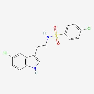 molecular formula C16H14Cl2N2O2S B4379436 4-CHLORO-N-[2-(5-CHLORO-1H-INDOL-3-YL)ETHYL]-1-BENZENESULFONAMIDE 