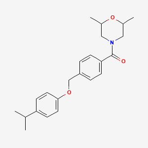 4-{4-[(4-isopropylphenoxy)methyl]benzoyl}-2,6-dimethylmorpholine