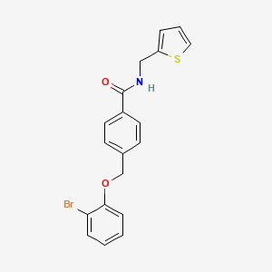 4-[(2-bromophenoxy)methyl]-N-(thiophen-2-ylmethyl)benzamide