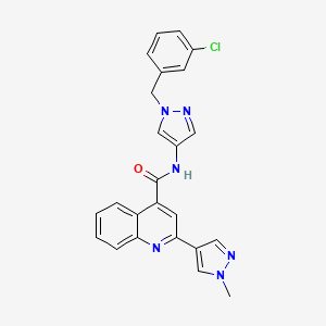 N-[1-(3-chlorobenzyl)-1H-pyrazol-4-yl]-2-(1-methyl-1H-pyrazol-4-yl)-4-quinolinecarboxamide