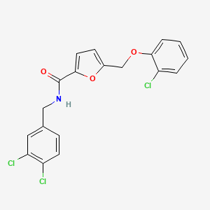 5-[(2-chlorophenoxy)methyl]-N-(3,4-dichlorobenzyl)-2-furamide