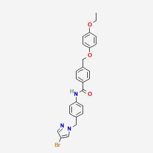 N-{4-[(4-bromo-1H-pyrazol-1-yl)methyl]phenyl}-4-[(4-ethoxyphenoxy)methyl]benzamide