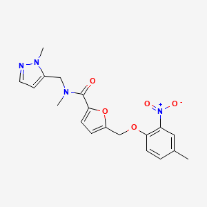 N-methyl-5-[(4-methyl-2-nitrophenoxy)methyl]-N-[(1-methyl-1H-pyrazol-5-yl)methyl]-2-furamide