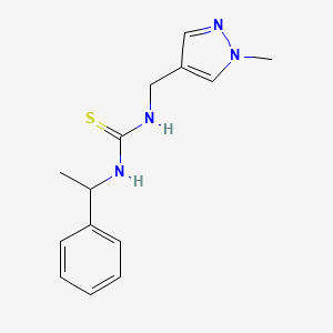 N-[(1-methyl-1H-pyrazol-4-yl)methyl]-N'-(1-phenylethyl)thiourea