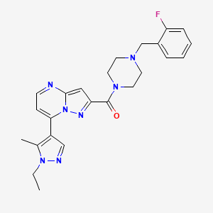 [7-(1-ETHYL-5-METHYL-1H-PYRAZOL-4-YL)PYRAZOLO[1,5-A]PYRIMIDIN-2-YL][4-(2-FLUOROBENZYL)PIPERAZINO]METHANONE