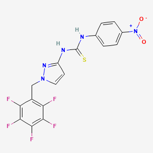 N-(4-NITROPHENYL)-N'-[1-(2,3,4,5,6-PENTAFLUOROBENZYL)-1H-PYRAZOL-3-YL]THIOUREA