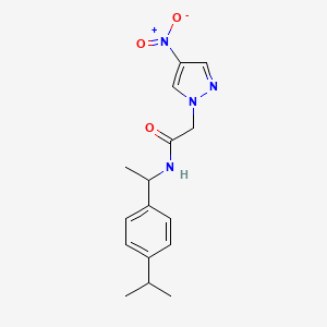 N-[1-(4-isopropylphenyl)ethyl]-2-(4-nitro-1H-pyrazol-1-yl)acetamide