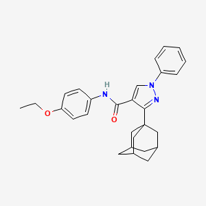 molecular formula C28H31N3O2 B4379639 3-(1-adamantyl)-N-(4-ethoxyphenyl)-1-phenyl-1H-pyrazole-4-carboxamide 