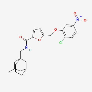 N-(1-adamantylmethyl)-5-[(2-chloro-5-nitrophenoxy)methyl]-2-furamide