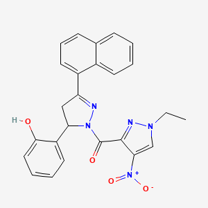 (1-ETHYL-4-NITRO-1H-PYRAZOL-3-YL)[5-(2-HYDROXYPHENYL)-3-(1-NAPHTHYL)-4,5-DIHYDRO-1H-PYRAZOL-1-YL]METHANONE