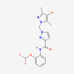 1-[(4-BROMO-3,5-DIMETHYL-1H-PYRAZOL-1-YL)METHYL]-N~3~-[2-(DIFLUOROMETHOXY)PHENYL]-1H-PYRAZOLE-3-CARBOXAMIDE