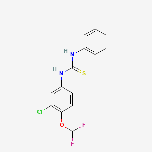 1-[3-Chloro-4-(difluoromethoxy)phenyl]-3-(3-methylphenyl)thiourea