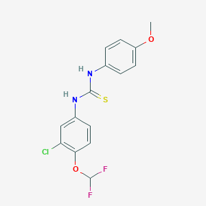 molecular formula C15H13ClF2N2O2S B4379714 1-[3-Chloro-4-(difluoromethoxy)phenyl]-3-(4-methoxyphenyl)thiourea 