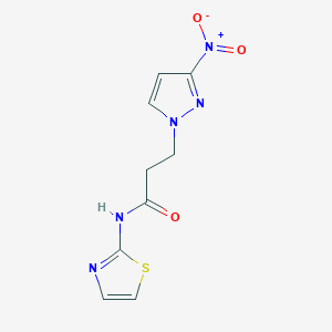 3-(3-nitro-1H-pyrazol-1-yl)-N-(1,3-thiazol-2-yl)propanamide