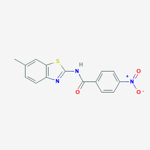 molecular formula C15H11N3O3S B437974 N-(6-甲基-1,3-苯并噻唑-2-基)-4-硝基苯甲酰胺 CAS No. 300569-51-1