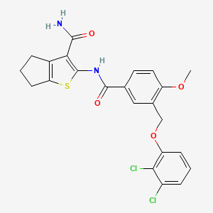 2-({3-[(2,3-dichlorophenoxy)methyl]-4-methoxybenzoyl}amino)-5,6-dihydro-4H-cyclopenta[b]thiophene-3-carboxamide