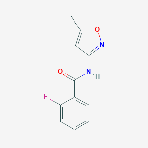 molecular formula C11H9FN2O2 B437976 2-fluoro-N-(5-methyl-3-isoxazolyl)benzamide CAS No. 329043-00-7