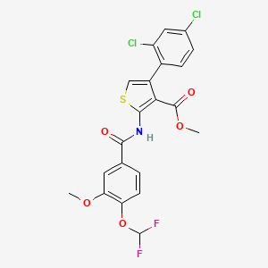 methyl 4-(2,4-dichlorophenyl)-2-{[4-(difluoromethoxy)-3-methoxybenzoyl]amino}-3-thiophenecarboxylate