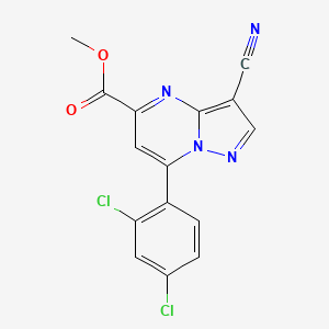 methyl 3-cyano-7-(2,4-dichlorophenyl)pyrazolo[1,5-a]pyrimidine-5-carboxylate