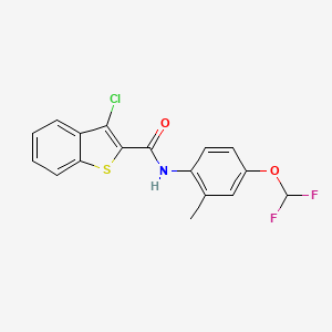 3-chloro-N-[4-(difluoromethoxy)-2-methylphenyl]-1-benzothiophene-2-carboxamide