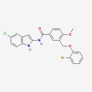 3-[(2-bromophenoxy)methyl]-N-(5-chloro-1H-indol-2-yl)-4-methoxybenzamide