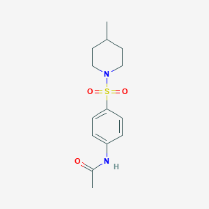 molecular formula C14H20N2O3S B437995 N-{4-[(4-methylpiperidin-1-yl)sulfonyl]phenyl}acetamide CAS No. 303137-43-1
