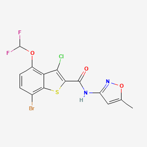 7-bromo-3-chloro-4-(difluoromethoxy)-N-(5-methyl-3-isoxazolyl)-1-benzothiophene-2-carboxamide