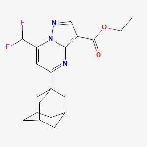 molecular formula C20H23F2N3O2 B4379963 ethyl 5-(1-adamantyl)-7-(difluoromethyl)pyrazolo[1,5-a]pyrimidine-3-carboxylate 