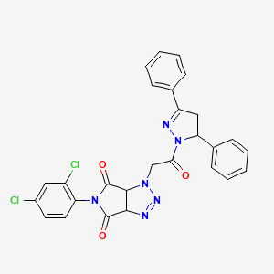 5-(2,4-dichlorophenyl)-1-[2-(3,5-diphenyl-4,5-dihydro-1H-pyrazol-1-yl)-2-oxoethyl]-3a,6a-dihydropyrrolo[3,4-d][1,2,3]triazole-4,6(1H,5H)-dione