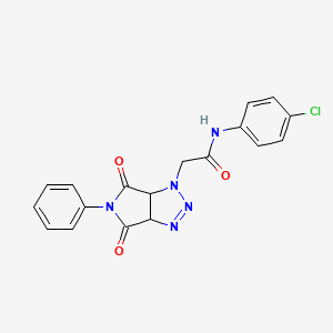 N-(4-chlorophenyl)-2-(4,6-dioxo-5-phenyl-4,5,6,6a-tetrahydropyrrolo[3,4-d][1,2,3]triazol-1(3aH)-yl)acetamide