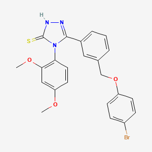 molecular formula C23H20BrN3O3S B4380041 5-{3-[(4-BROMOPHENOXY)METHYL]PHENYL}-4-(2,4-DIMETHOXYPHENYL)-4H-1,2,4-TRIAZOL-3-YLHYDROSULFIDE 